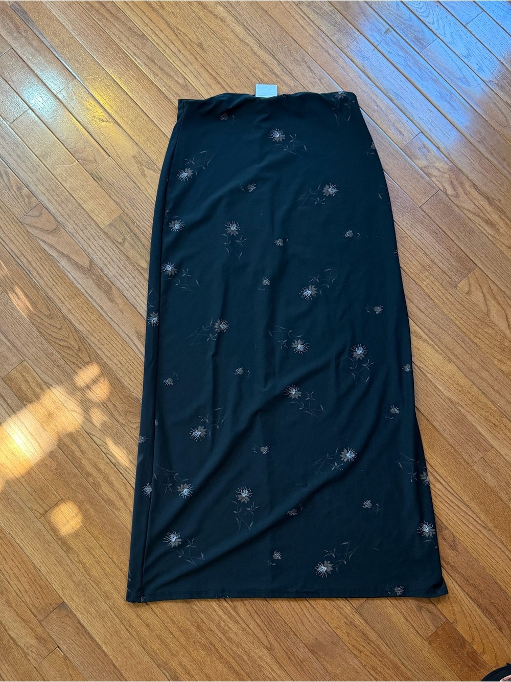 American Vintage Black Floral Maxi Skirt